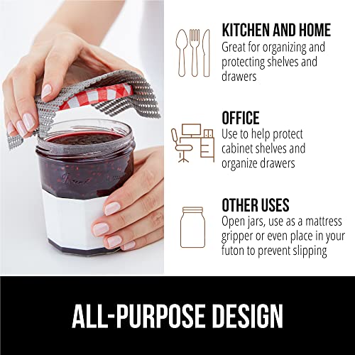 GORILLA GRIP powerGRIP Drawer Shelf and Cabinet Liner, Thick Strong Hold, Non-Adhesive Liners Protect Kitchen Cabinets and Cupboard, Bathroom Drawers, Easy Install, Breathable Mat, 12" x10', Gray - color: Gray, style: 12" x 10'