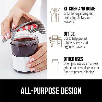 GORILLA GRIP powerGRIP Drawer Shelf and Cabinet Liner, Thick Strong Hold, Non-Adhesive Liners Protect Kitchen Cabinets and Cupboard, Bathroom Drawers, Easy Install, Breathable Mat, 12" x10', Gray - color: Gray, style: 12" x 10'