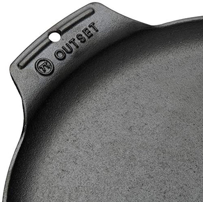 Outset 76378 Scallop Cast Iron Grill and Serving Pan , Black - color: Black, size: 12" Scallop Pan
