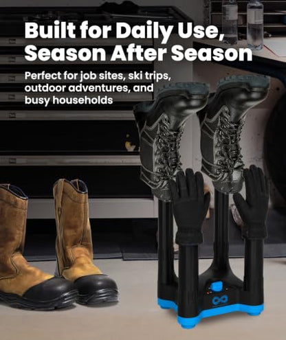 Everlasting Comfort Boot Dryer for Work Boots, Quiet Shoe Dryer, 2 Pair | Portable Shoe Dryer with Timer, Compact Design, For Boots, Sneakers, Gloves & Winter Gear, Shoe Warmer, Glove Dryer - size: 2 Pair