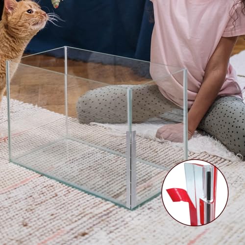 2 PCS Set of Acrylic Hinge 300 mm Continuous Piano Hinge 12" Acrylic Hinge 12" Hinge for Plexiglass Aquarium Lid Cabinet Box DIY Display 300x45 mm