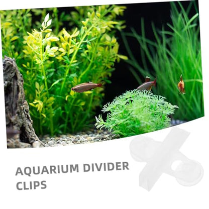 20pcs Aquarium Divider Clips Fish Tank Cup Clips for Separating Boards Easy Installation Antislip Design Material for Securing Aquatic Plants and Decorations