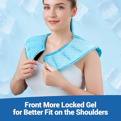 Comfytemp Ice Pack for Neck Shoulders Pain Relief (Small, Bright Blue) - color: Bright Blue, size: Small