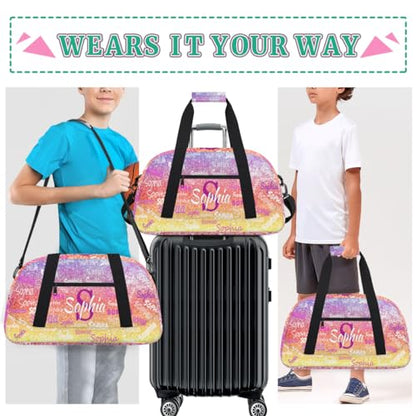 Personalized Girls Dance Sport Duffel Bag, Bling Glitters Colorful - color: Color 16