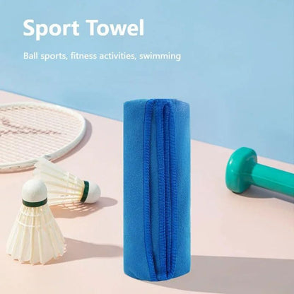 80 * 40cm Microfiber Sports Quick Dry Towel Men's Women's Super Soft Fitness Swimming Sweat Absorbent Sports Towel (Dark Blue) - color: Dark Blue
