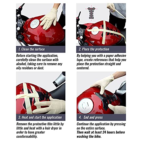 3D Tank Protections for Motorcycle, Colours, Yellow