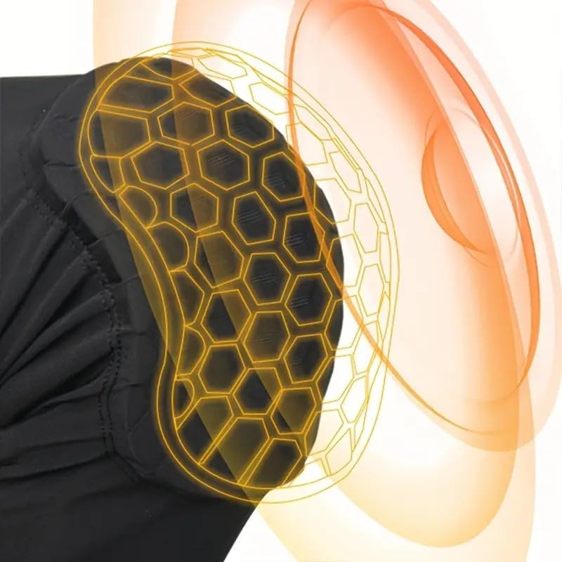 Knee Pads Knee Brace for Kids Youth Adult, Honeycomb Anti Collision Collision Avoidance Pad Compression Knee Sleeve for Volleyball Football Cycling Running Basketball Baseball (Large) - size: Large