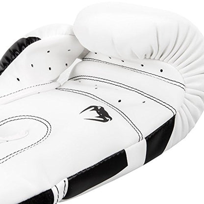 Venum Elite Boxing Gloves - color: White/Black, size: 10-Ounce