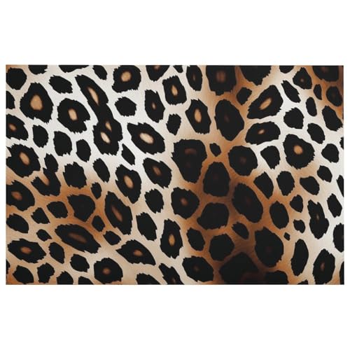 Outdoor Door Mat 15.7" X 23.6" Non-Slip Doormat Leopard Print Front Door Mats Quick Dry Welcome Mats for Outdoor Indoor Entrance Mat Home Decor Floor Mats for Patio - color: Leopard Print