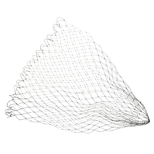 Fishing Net Replacement, Dia.19.7" PE Replacement Mesh Landing Fish Nets for Freshwater Saltwater Fishing, Gray