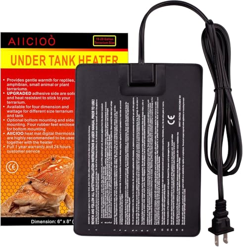 Reptile Heating Pad - Hermit Crab Heater Heat Mat for Reptiles Snake Lizard Terrarium 8 Watt