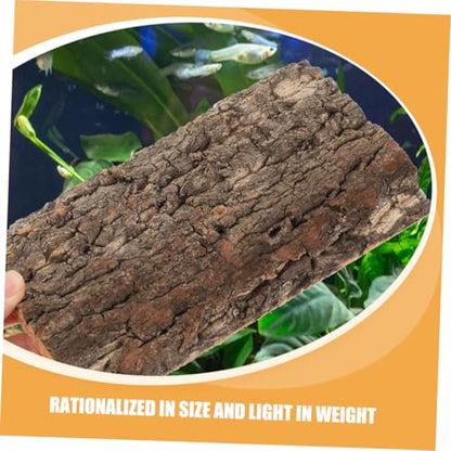 3pcs Bark Background for Reptile Terrariums Decor for Fish Tanks Comfortable Habitat for Snakes Lizards More