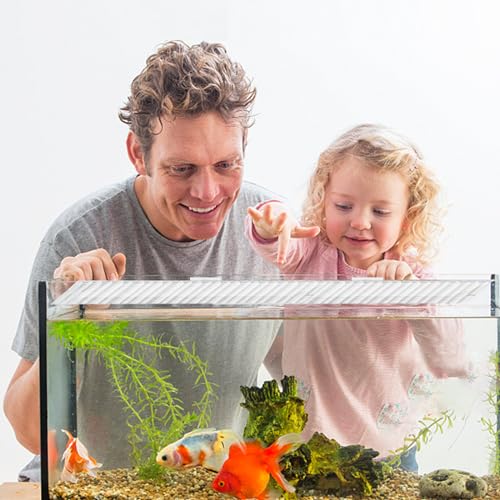 4 PCS Aquarium lid Hood, Fish Tank Top Cover, Plastic Grid Panel Fish Tank Lid Aquarium Cover lid to Prevent Fish from Jumping Out of The Tank and Reptile Pet from Escaping