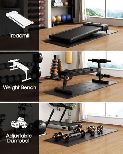Stepwaver Walking Pad Mat for Carpet Floor - 68"x24", 0.2" | Treamill Mat for Hardwood Floors, High Density, 5mm Thickness, Folable, Floor Protection for Bike, Elliptical, Treadmill