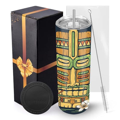 Joyclub Sublimation Tumblers Blanks 20 oz Skinny Straight Tumblers Bulk Stainless Steel Insulated Sublimation Cups with Lids and Straw, Gift Box - color: White 1 Pack