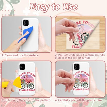 Peacoblue 18 Sheets Rub on Transfers for Crafts, Flamingos with Humor Quotes 3.6"x3.9" UV DTF Cup Wraps Waterproof Cold Transfers Stickers for Wood Glass Metal Cup Tumblers Mirrors Mugs Home Decor - style: Flamingos with Humor Quotes
