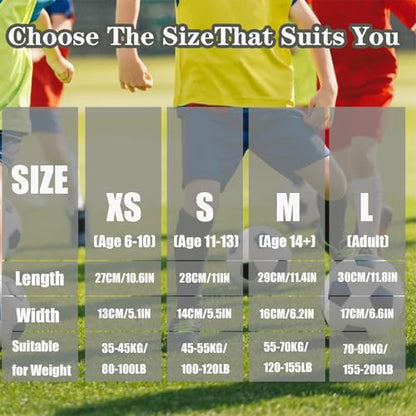 Soccer Shin Guards Pads for Youth Adult - color: Red, size: Medium