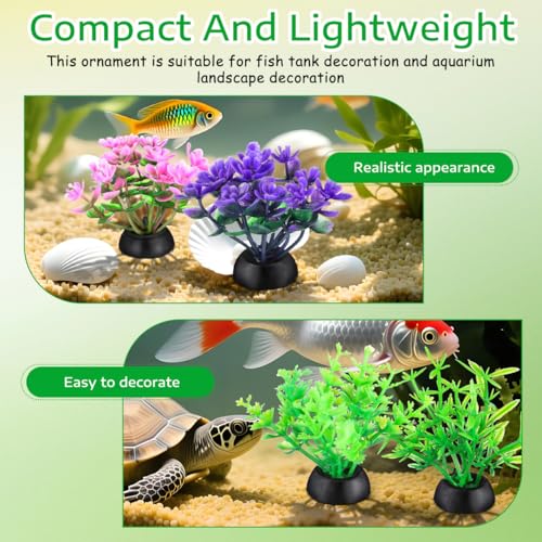 IMIKEYA 20Pcs Aquarium Artificial Plastic Plants: Goldfish Betta Fish Tank Plants Accessories for Small Large Fish Bowl Ornaments Aquarium Decor