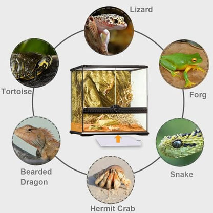 Reptile Heating Pad - Hermit Crab Heater Heat Mat for Reptiles Snake Lizard Terrarium 16 Watt - size: 8" X 12"(16W)