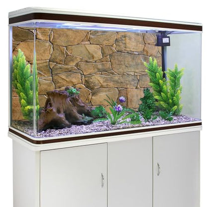 AWERT Stone Aquarium Background Rocky Fish Tank Background Rock Terrarium Background 24x16 inches Vinyl - size: 24x16in/60x40cm