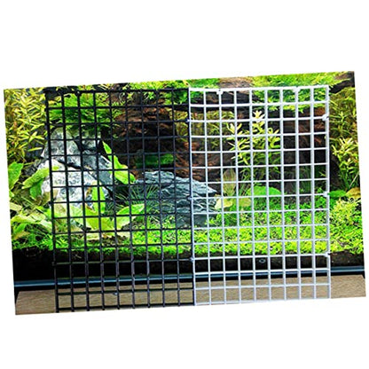 ORFOFE Aquarium Isolation Panel Transparent Spliced Lattice Plates Random Color Suction Cups Easy to Install Divider for Fish Breeding and Separation - color: White