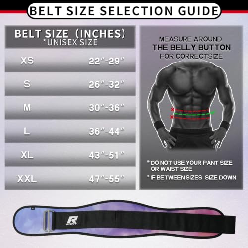 RitFit Weight Lifting Belt 6 Inch for Squats Deadlift Strength Training - color: Galaxy, size: XS(22"-29")
