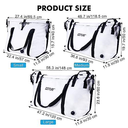 Goture Insulated Fish Cooler Bag,Travel Insulated Cooler Bag,Monster Leakproof Fish Kill Bag, Portable Small/Medium/Large Cooler Bag for Outdoor Travel Camp Beach Picnic with Drain Plug - color: Medium-46.7x11.8x19.7in
