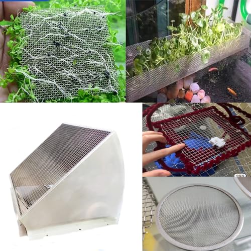 304 Stainless Steel Woven Mesh, 8in X 11.8in (2Pack) - Hard, Heat-Resistant for Air Vent, Animal Cage, Cabinets, Aquarium.