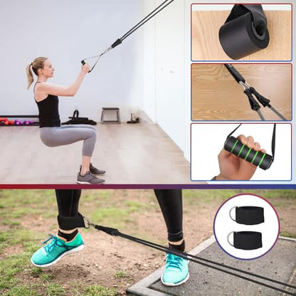 WIKDAY Resistance Bands with Handles for Exercise,beginners - color: 200LBS COLOR