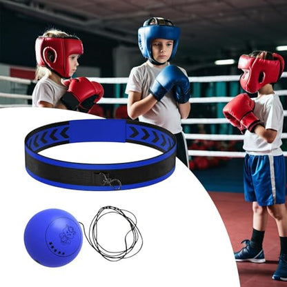 Boxing Reflex Ball Headband Multifunctional Fun Effective Hand Eye | Beginners Reflex Punching Ball Boxing Gear for Adults Enthusiasts Families Friends Amateurs Lovers Fun Sp - color: Blue ball