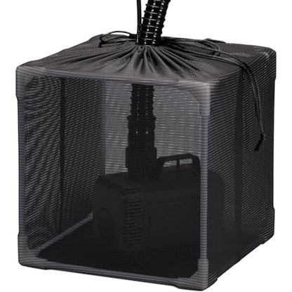Fineday Pond Filter, Anti-Clogging Cube Outdoor Mesh Water Pump Barrier Bag Box Basket (7 inch fine mesh)