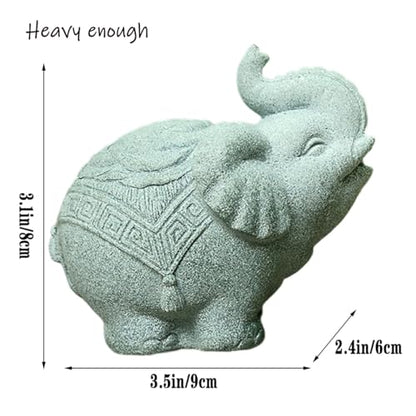 livelyfish Aquarium Elephant Statue Fish Tank Decorations Asian Foo Dog Statue Sculpture Feng Shui Ornaments for Pet Betta Fish Rest Fish Tank Decor, E