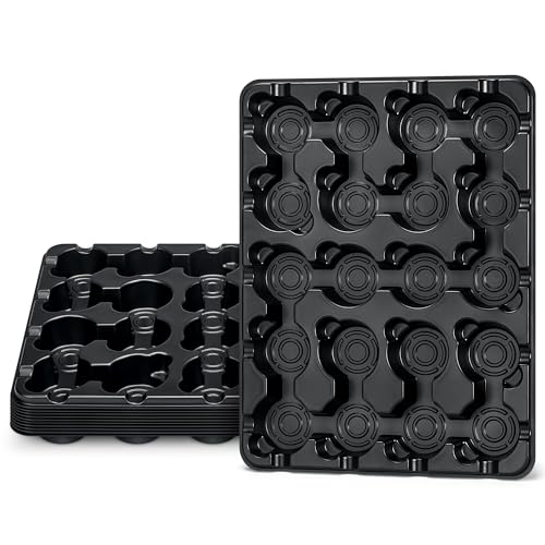 3 Inch Seed Starting Trays 10 Pack, 20-Cell Seedling Starter Trays for Indoor Outdoor Growing, Plant Starter Germination Trays for Pots Seedlings 3" Opening Compatible Pots - size: 3 Inch, style: 10 Pack Seed Starter Tray