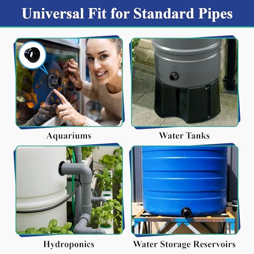 (7pcs) 2 Inch Bulkhead Fitting 7 Pack, Heavy Duty Slip x Slip Tank Adapter, Durable Water Tank Connector for Aquariums, Rain Barrels, Hydroponics, Ponds, Water Storage & Irrigation Systems - size: Pack of 7