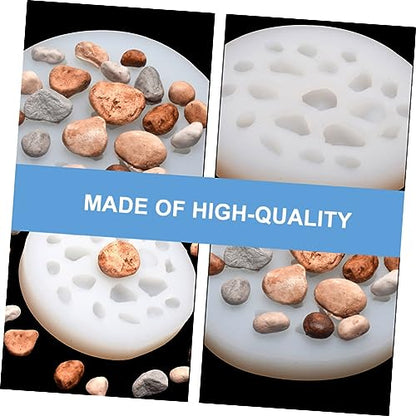 NUOBESTY Irregular Pebble Silicone Mould for DIY Stone Crafting Aquarium Decor Safe Durable Silicone Material for Unique Home Decorations and Gifts