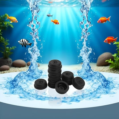10Pcs Black Aquarium Diaphragm Air Pump Accessories EPDM Rubber Oxygen Pump Replacement Parts for Aquarium Fishing Oxygen Pump,Pumps and Filters