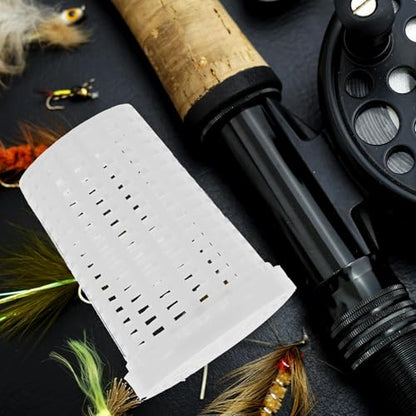 VANZACK 10Pcs Fishing Bait Cage Traps Feeder Holder Box Large Size Baits Case Barrel Fish Lure Plastic Basket Fishing