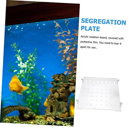 Yardwe 1Set Creative Isolation Plate for Fish Tank Segregation Board with Double Corner Suckers Easy Installation Fish Tank Accessories for Safe Fish Separation