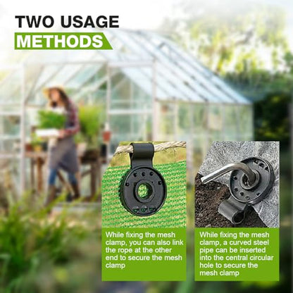 Shade Cloth Heavy Duty Lock Grip, Upgrade Shade Cloth Fix Plastic Clamp Round Plastic Sun Shade Clip, Greenhouse Shade Cloth Fix Clamp, Windproof Awning Clamp Grip Tarp Clips (Black, 20pcs) - color: Black, size: 20pcs