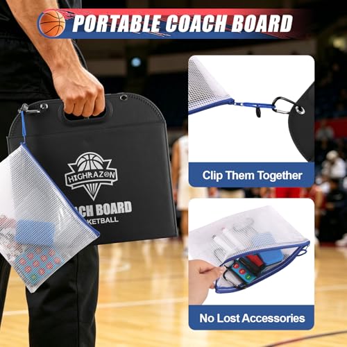 Magnetic Coaching Board Foldable Dugout Display with Carry Handle - style: Basketball