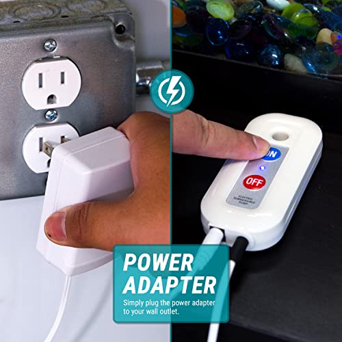 TERA PUMP Aquarium Gravel Cleaner - Electric Automatic Removable Vacuum Fish Tank Water Changer, Sand Washer, Algae Cleaner Filter & 30 ft Hose Up to 8 Liters per Min