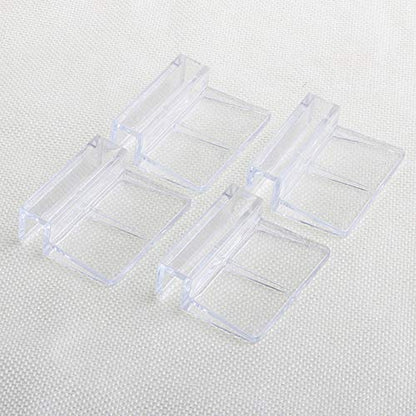 lasenersm 6 Pieces 8mm Acrylic Aquarium Cover Clip Aquarium Fish Tank Glass Cover Clip Support Holder Clear Universal Lid Clips for Rimless Aquariums