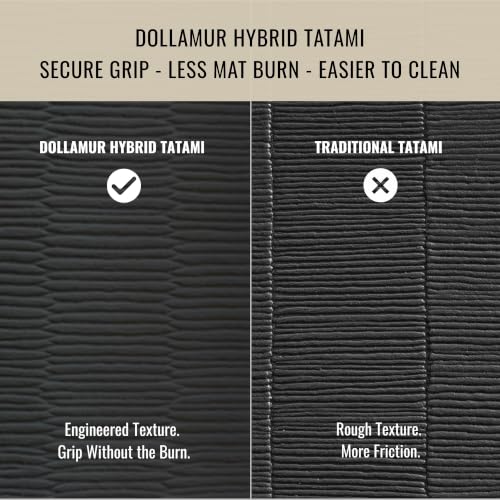 Dollamur 5'x10'x1.25" Jiu-Jitsu Mat, Tatami - color: Black