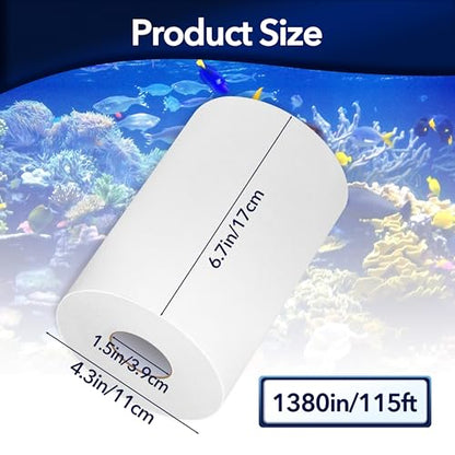 Replacement Roll for Reefmat 1200, 115' Long x 6.78" High Replacement Fleece roll Compatible with Red Sea, Roller Mat for Red Sea Fits for Automatic Filtration of Impurities