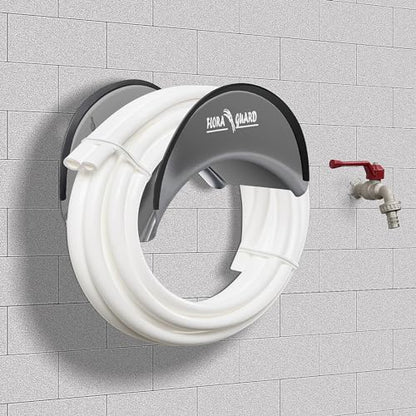 FLORA GUARD Garden Hose Holder, Heavy-Duty Hose Hanger, Holds Up to 125 ft, Garden Rack Wall Mount for Outside, Rust and Slip Resistant, Gray - color: 2Pack Gray