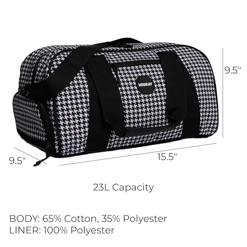 Vooray Burner Small Gym Bag for Women and Men, 23L - color: 23L - Houndstooth