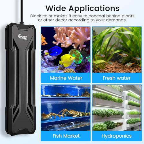 hygger 300W Aquarium Heater, Upgraded Submersible Fish Tank Heater with Dual Protection System & LED Digital Display, with Automatic Power-Off Function, for 40-80 Gallons Freshwater and Saltwater Tank - size: 300W for 40-80 Gallon