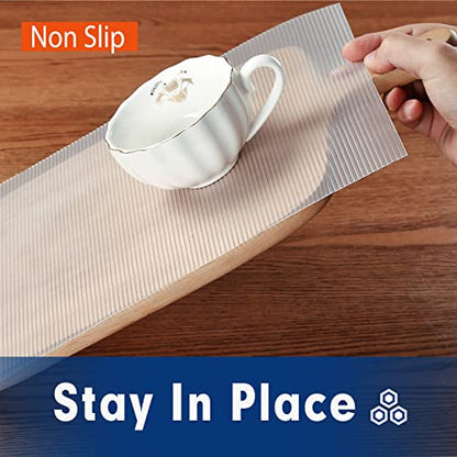 Shelf Liner, Drawer Liner, 12 x 120 Inches Cabinet Liner for Kitchen Cabinets Non-Adhesive Shelf Liners, Waterproof Shelf Paper with Non-Slip, Durable Liners, Clear - color: Clear, size: 12"W x 120"L