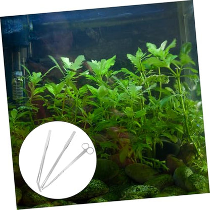 Toddmomy 1set Aquarium Plant Tools Set Scissors Tweezers and Spatula for Fish Tank Aquascaping
