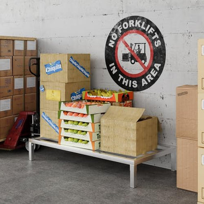 48" x 24" | 8" Off The Floor Aluminum Dunnage Rack | 1200 Lbs Capacity - size: 48" Long x 24" Wide | Height: 8" Off The Floor
